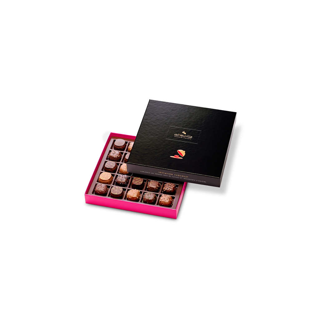 Coffret Initiation 25 chocolats noirs et lait