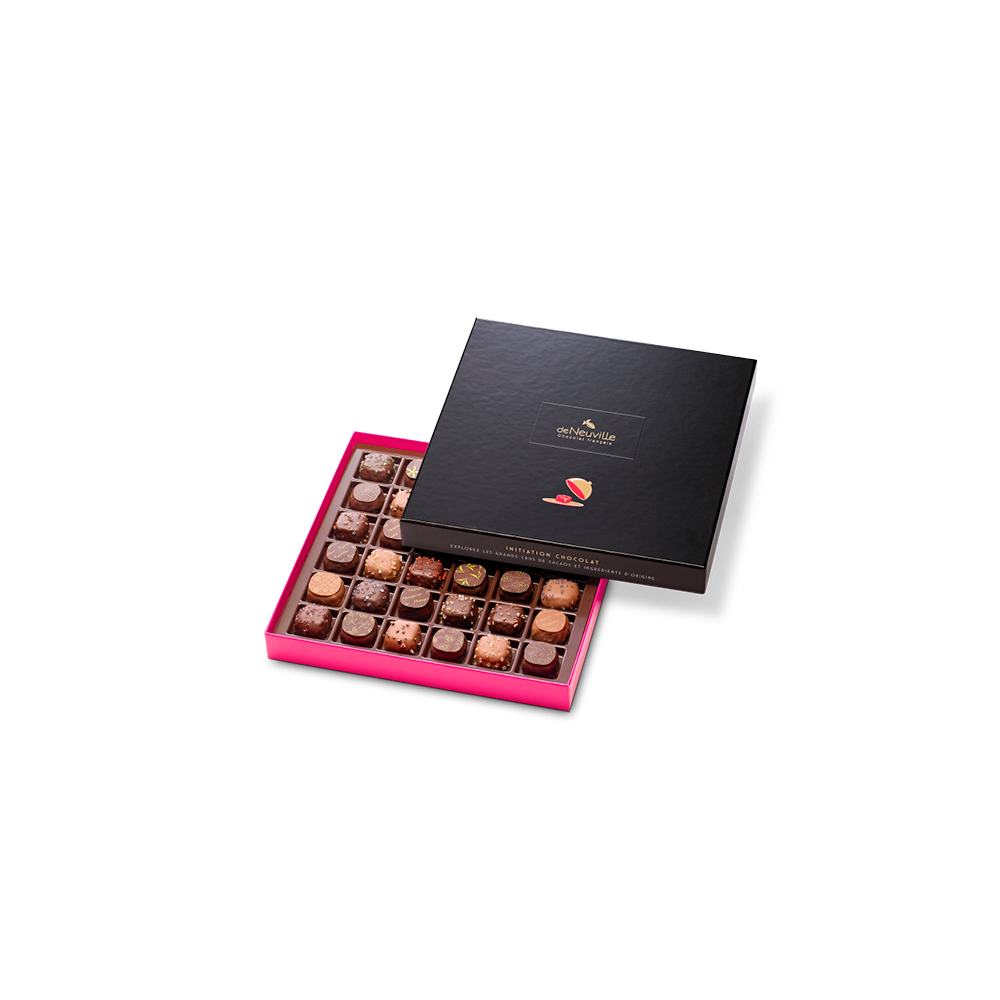 Coffret Initiation 36 chocolats noirs et lait