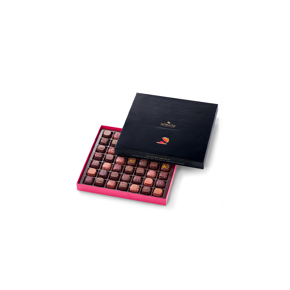 Coffret Initiation 49 chocolats noirs et lait